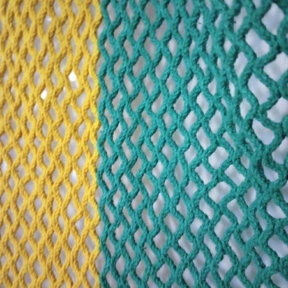 Crocheted mesh see through striped tank - Picture 8 of 10
